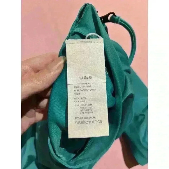 Sisstrevolution Womens Teal Sea One Piece Swimsuit Rashguard Surf Size Large - Picture 6 of 14